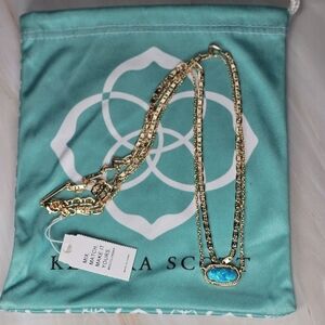 NWT Kendra Scott Elisa Multistrand Opal Necklace Rose Gold